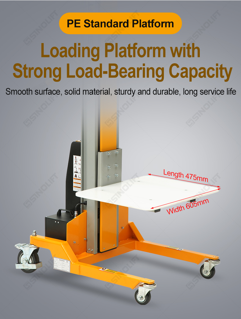 Hygienic oil-free electric stacker ideal for demanding sectors like healthcare and electronics.