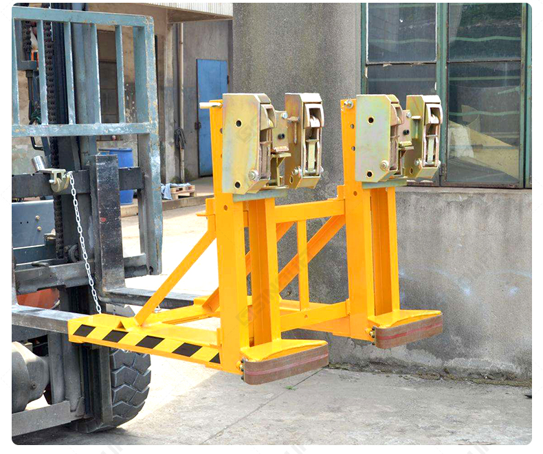 Heavy-load barrel clamp with safety lock