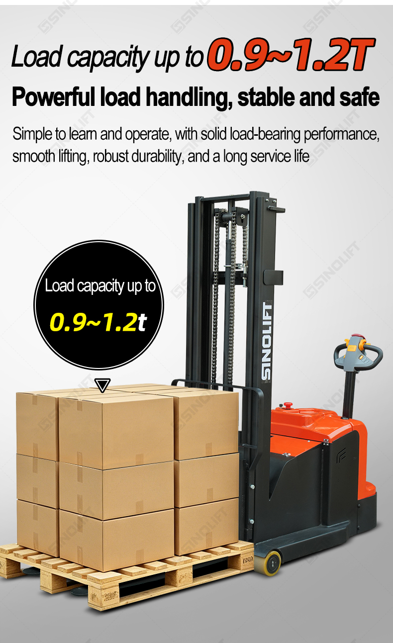 SINOLIFT CPDW10 CPDW12 Electric Counterbalanced Walkie Pallet Stacker