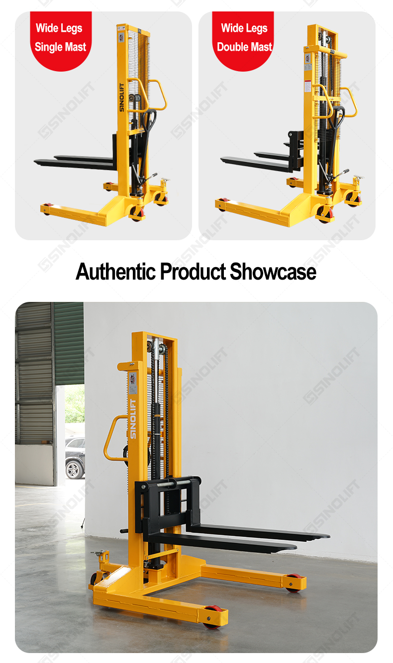 Reinforced steel stacker for warehouses, factories, and ports