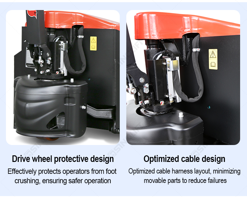 EPT20-15ET2 electric pallet jack with low-voltage warning for safe operation