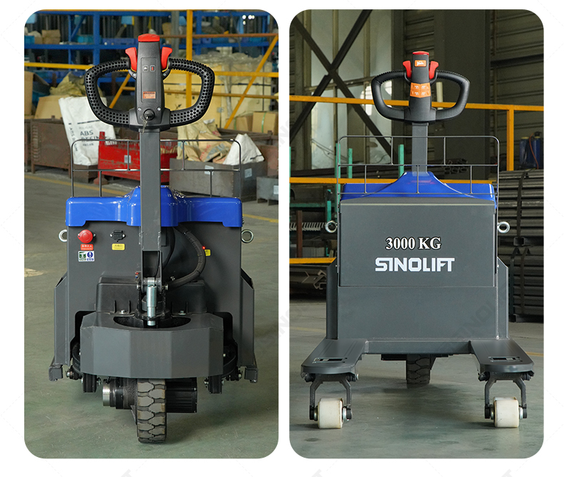 EPT30RTS rugged pallet truck with dual-wheel stability system