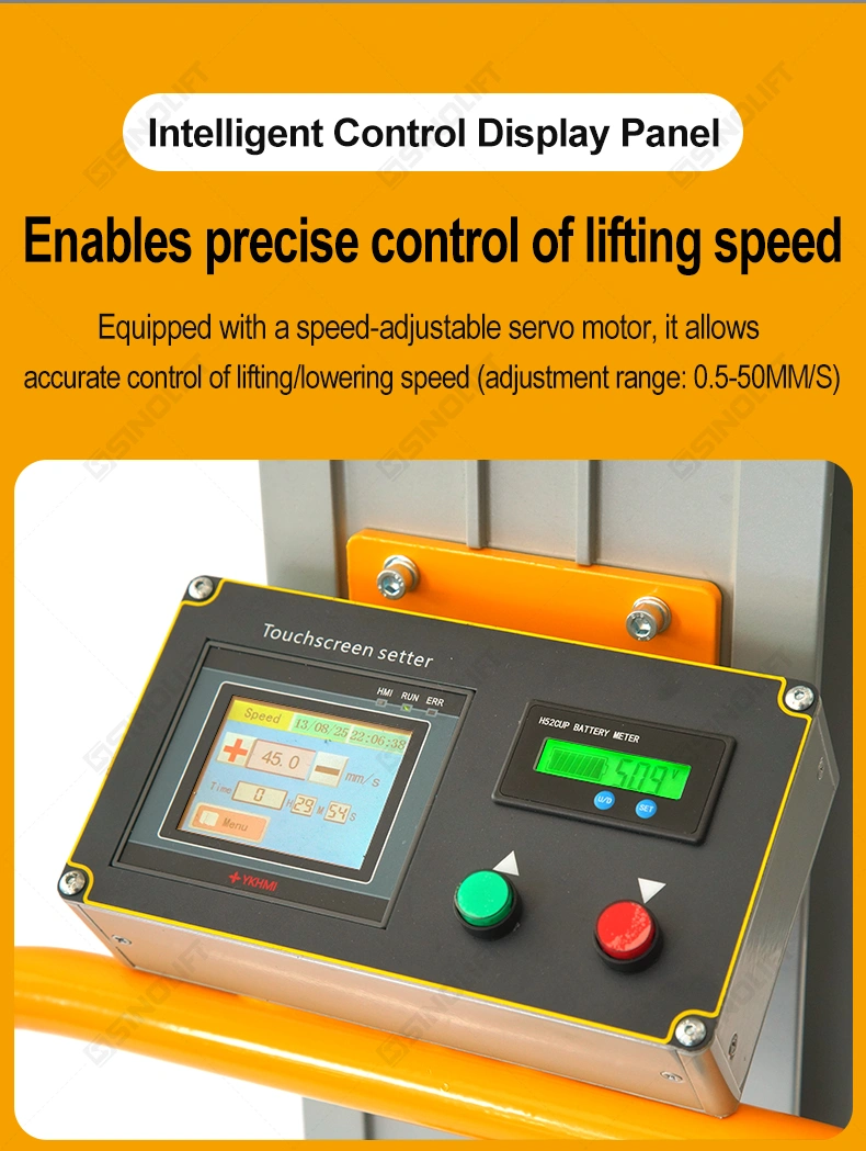 Manufacturer-direct electric screw stacker built with quality materials for long life.
