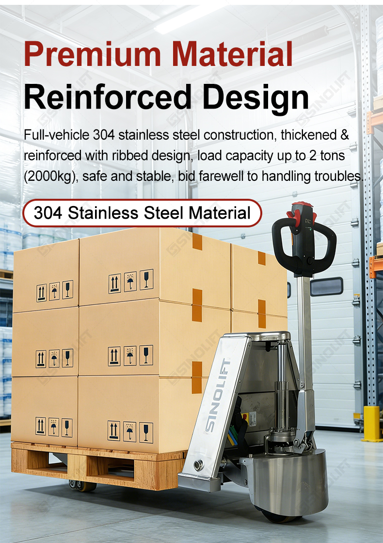 EPT22S 304 Stainless Steel Electric Pallet Truck with Lithium Battery