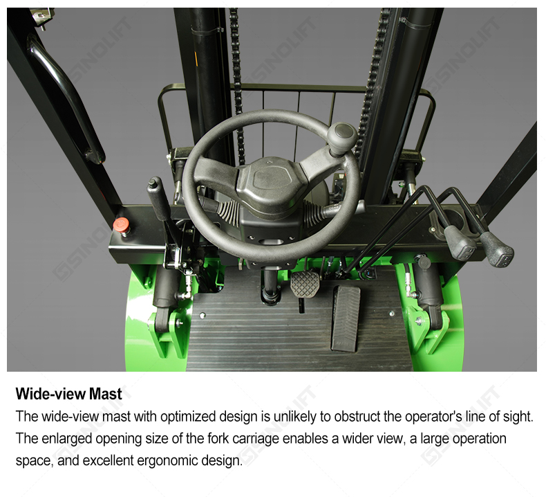 Designed for operator comfort and safety, our forklift includes a deluxe suspension seat, OPS system, and intuitive LCD display for effortless control.