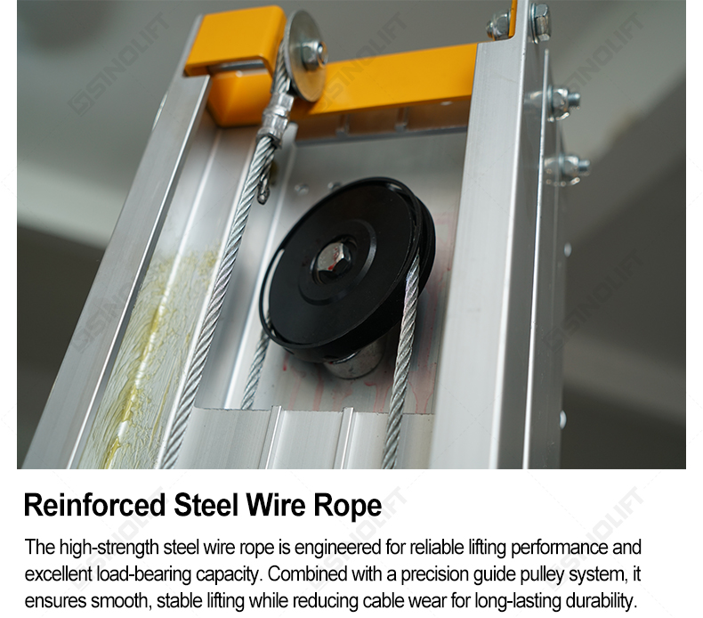 SINOLIFT ELGA-DC Semi-Electric Aluminum Material Lift for HVAC & Construction