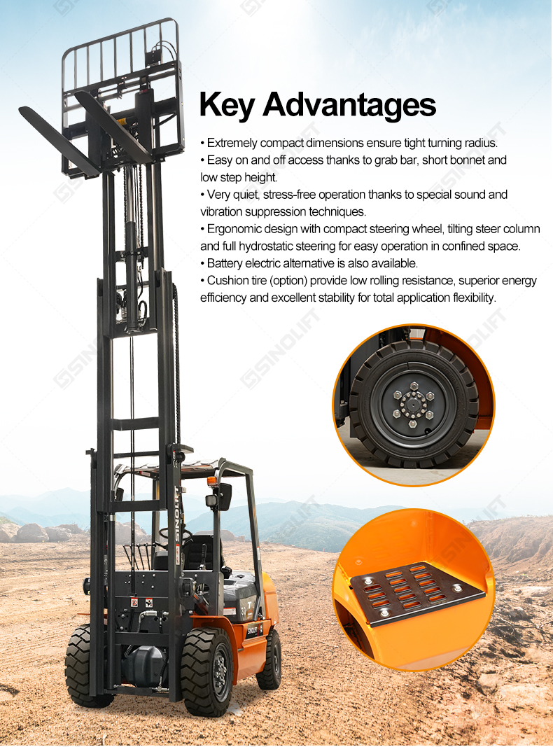 Engineered for both indoor and outdoor use, this 3-4 ton counterbalance forklift offers exceptional maneuverability, operator comfort, and long-term durability.
