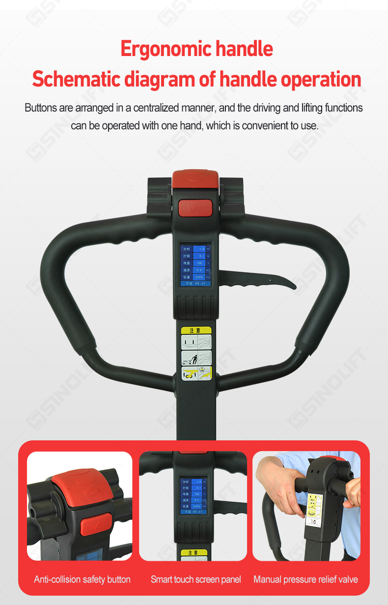 Heavy-duty 4,400 lb electric pallet jack T20i for efficient material handling