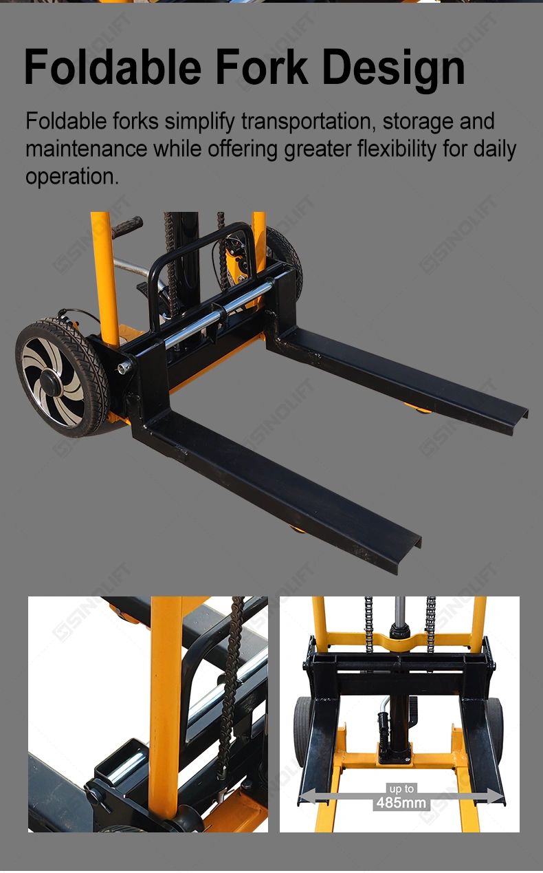 SINOLIFT GL20 Series Portable Manual Stacker – 200kg Capacity with Foldable Forks (GL20A/GL20B)