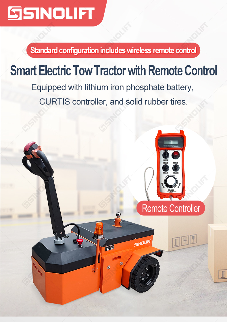 ML450/600/1000BP Smart Electric Tow Tractor with remote control for heavy-duty industrial towing