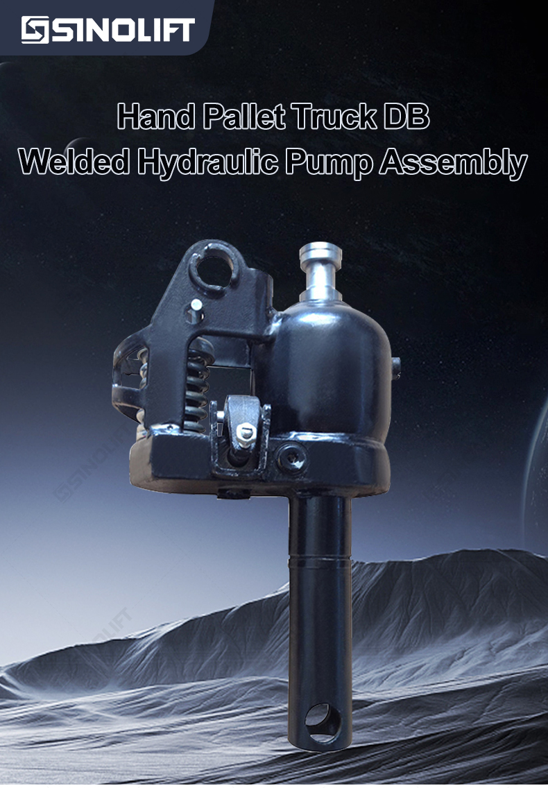 Heavy-duty welded hydraulic pump replacement for DB hand pallet trucks