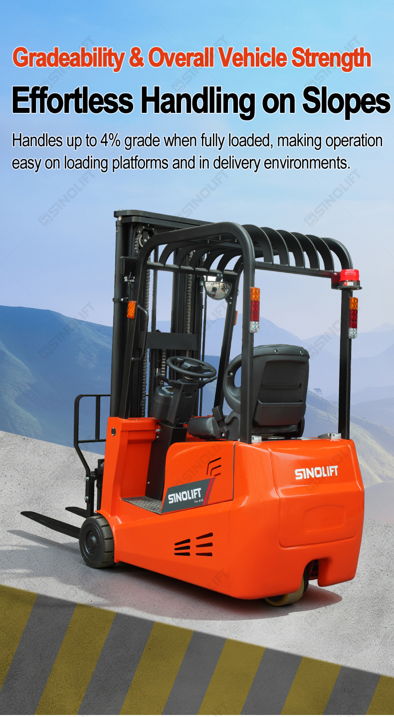 1.0-1.5T CPDS10A/15A Three Wheel Electric Forklift for Narrow Aisles