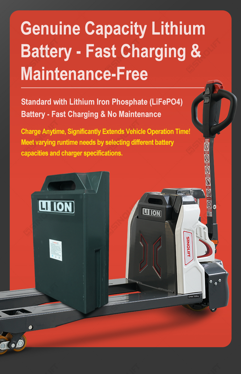Military-grade electric pallet truck with 4mm reinforced steel frame
