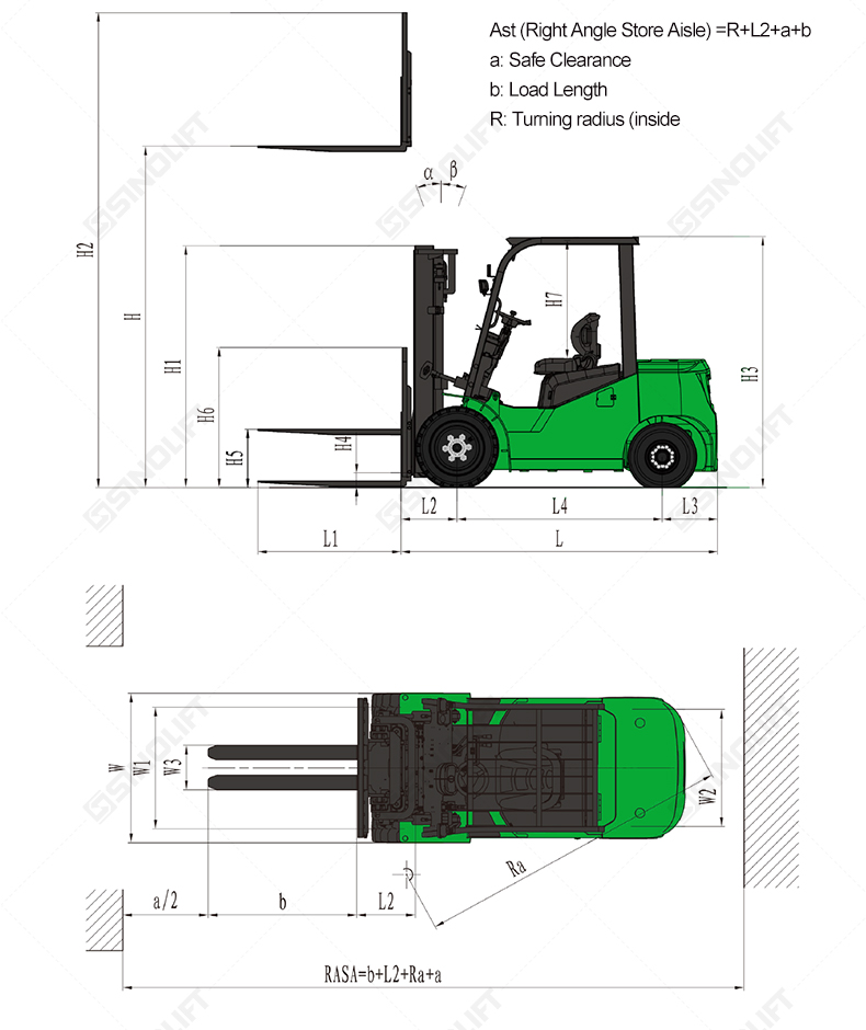 Maximize uptime with our advanced electric forklift. Its intelligent BMS and rugged construction are built to withstand the toughest environments.