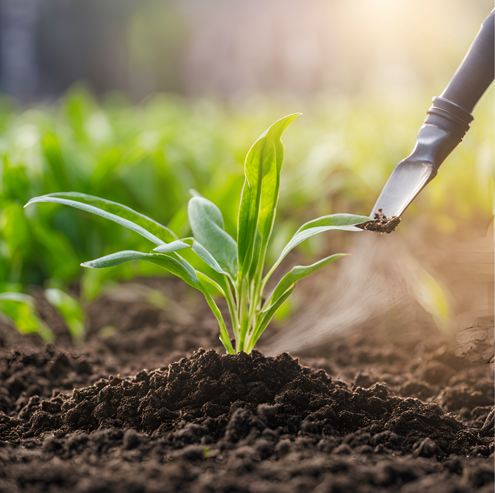 Applying fertilizer for plants