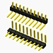 2.0Mm Pitch PA6T Right Angle Single Row 1x10P 10 Position Pcb Pin Header