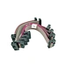 Idc wire/ cable to board connector flat ribbon cables 2.54mm 10pin fc/fd connector c-type cables 6p to 60p customizable