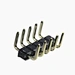 Safe and Durable Black Insulator U type Pin Header 2.54mm Pitch Brass Gold Plated Connector