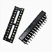 PCB Adapter Flat Terminal Through Hole Dip Connector 2.54 SIP Socket 28 pin Double Row For Ic