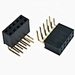 Pitch 2.54 Mm PCB Socket Right Angle 90 Degree Bend Dual Row 2x5 Pin Female Header Connector