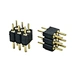 Gold Plated High Precision 2.54 mm H4.2 6P Circular Pin Header Connectors 2*2 to 2*40 Pin High Quality Widely Used Round Header