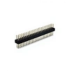 RealRun 1.27mm Pitch Dual Row Round Hole Pin Header Connector for PCB Applications 2*25 Pin DIP