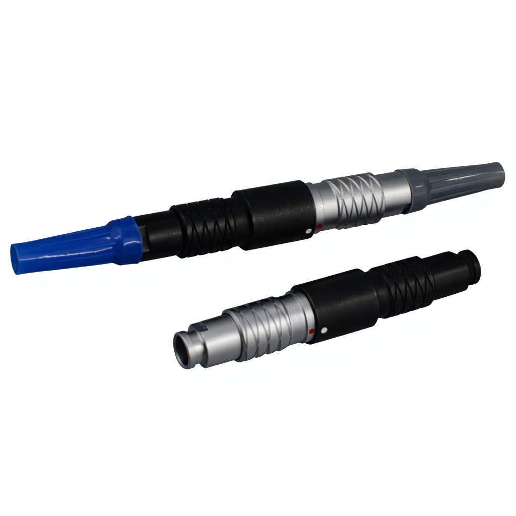 RealRun FZ Series Waterproof Push-Pull Self-Locking Circular Connector LEMO Compatible Free Socket Docking Connector with Sheath