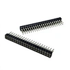 2.0mm Pitch Dual Row Round Female Header Connector 2*22P L=8mm H=2.8mm 180 Degree Straight