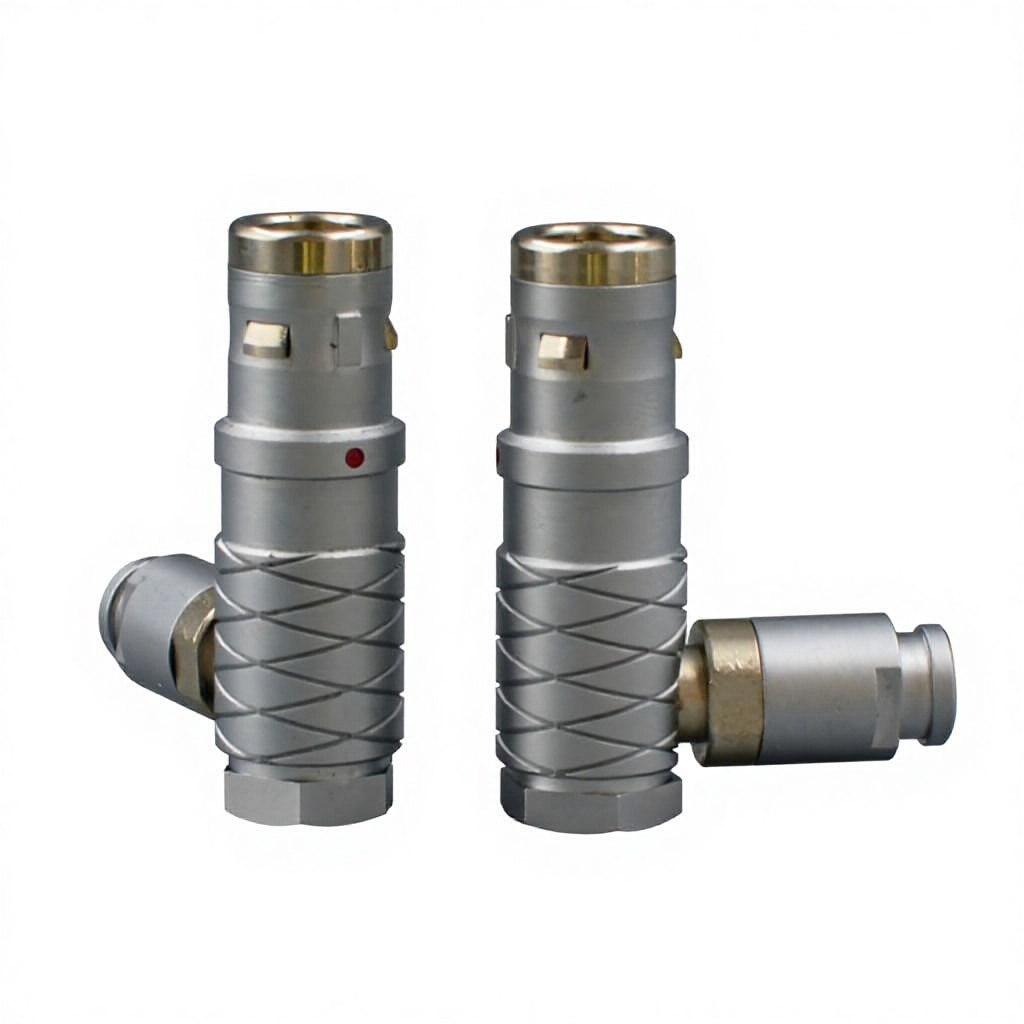 RealRun FZ Series 16mm Diameter 90-Degree Right Angle Plug 2-16Pins Waterproof Pulg Push-pull Circular Connector