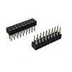 RealRun 2.0mm Pitch 7.4mm Length Female Socket Header Connector with Round Pin 2*9P Dual Row Connector H=2.8mm