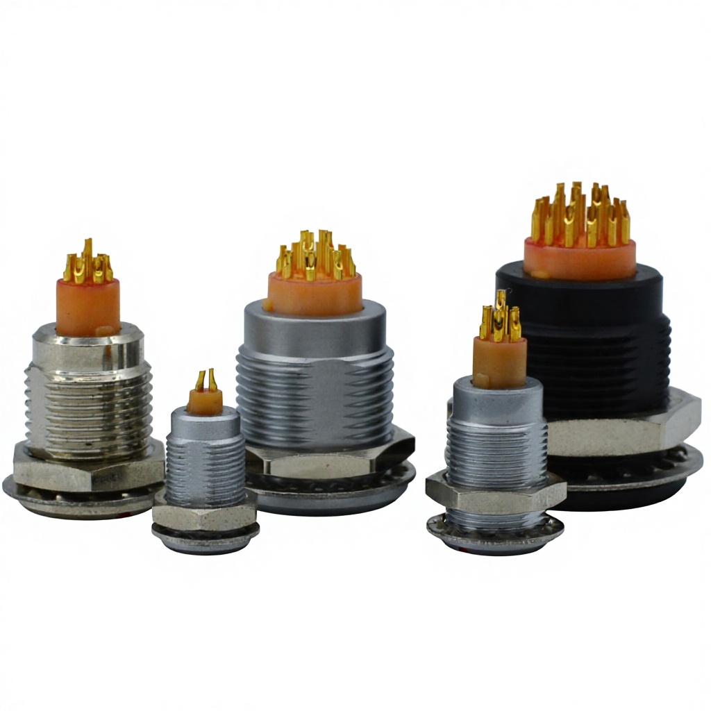 Circular Connectors Push-Pull Self-Locking Multi Pin Aviation Head Internal Locking Socket 7/9/12/15mm Diameter Female Sockets