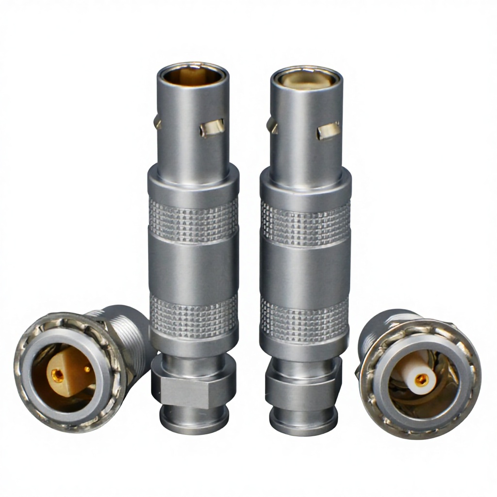 RealRun Aviation Plug Connector Self-Locking Half Moon Type 1/2/3/4/5 NP Coaxial Connector Model CSZP-7/9/12-01PS Tray-cap