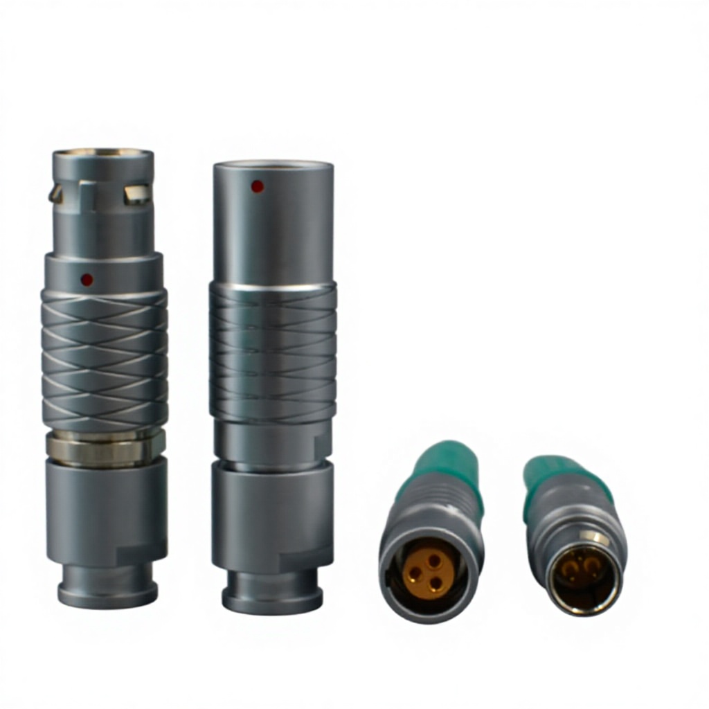 RealRun CH Series Push-Pull Self-Locking Circular Connector LEMO Compatible Docking Connector with Sheath Floating Socket