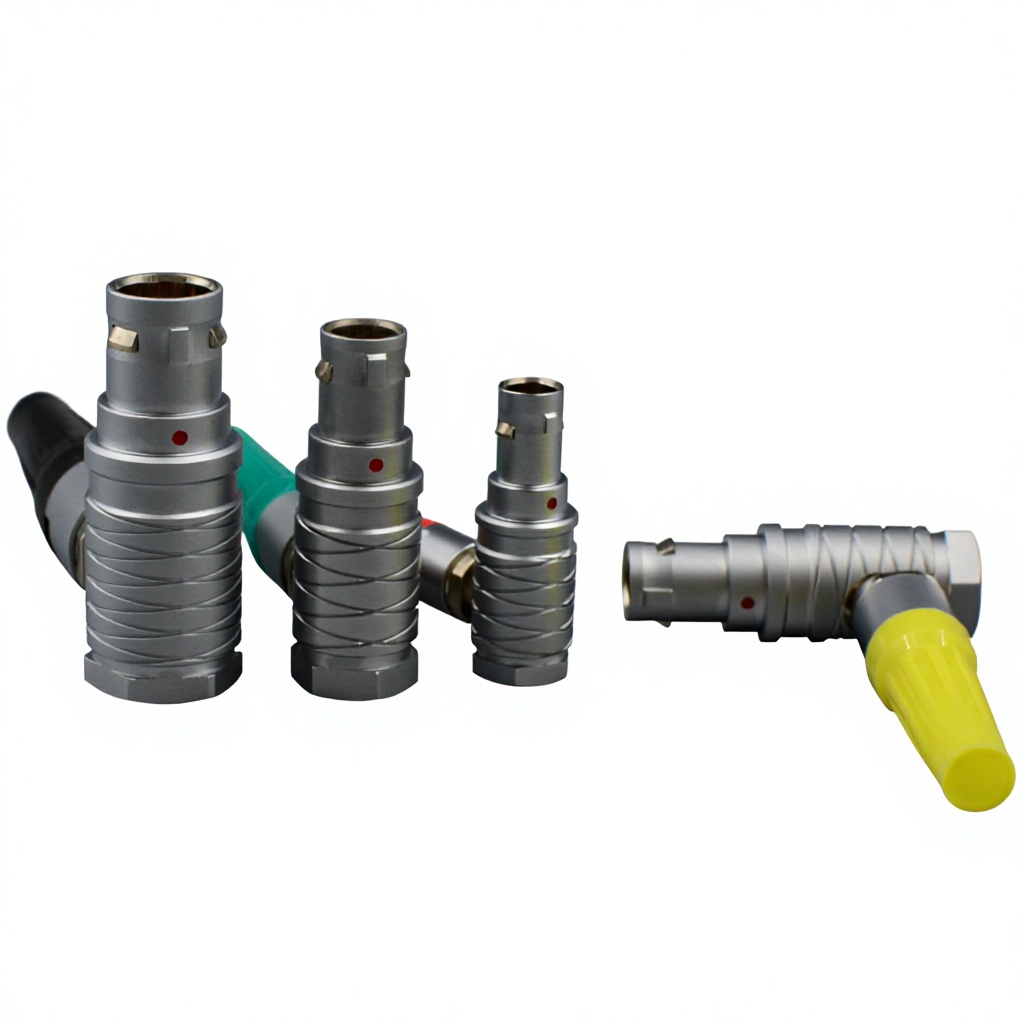 RealRun 90° Elbow Push Pull Plug Connector Multi Pin 7/9/12/15mm Diameter Aviation Connector for Testing LEMO Applicable
