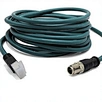 Gzeasyconnect Green Blue Waterproof CAT6A M12 Ethernet Cable M12 X Coded RJ45 Connector 500mm Length PVC Jacket Computer Use