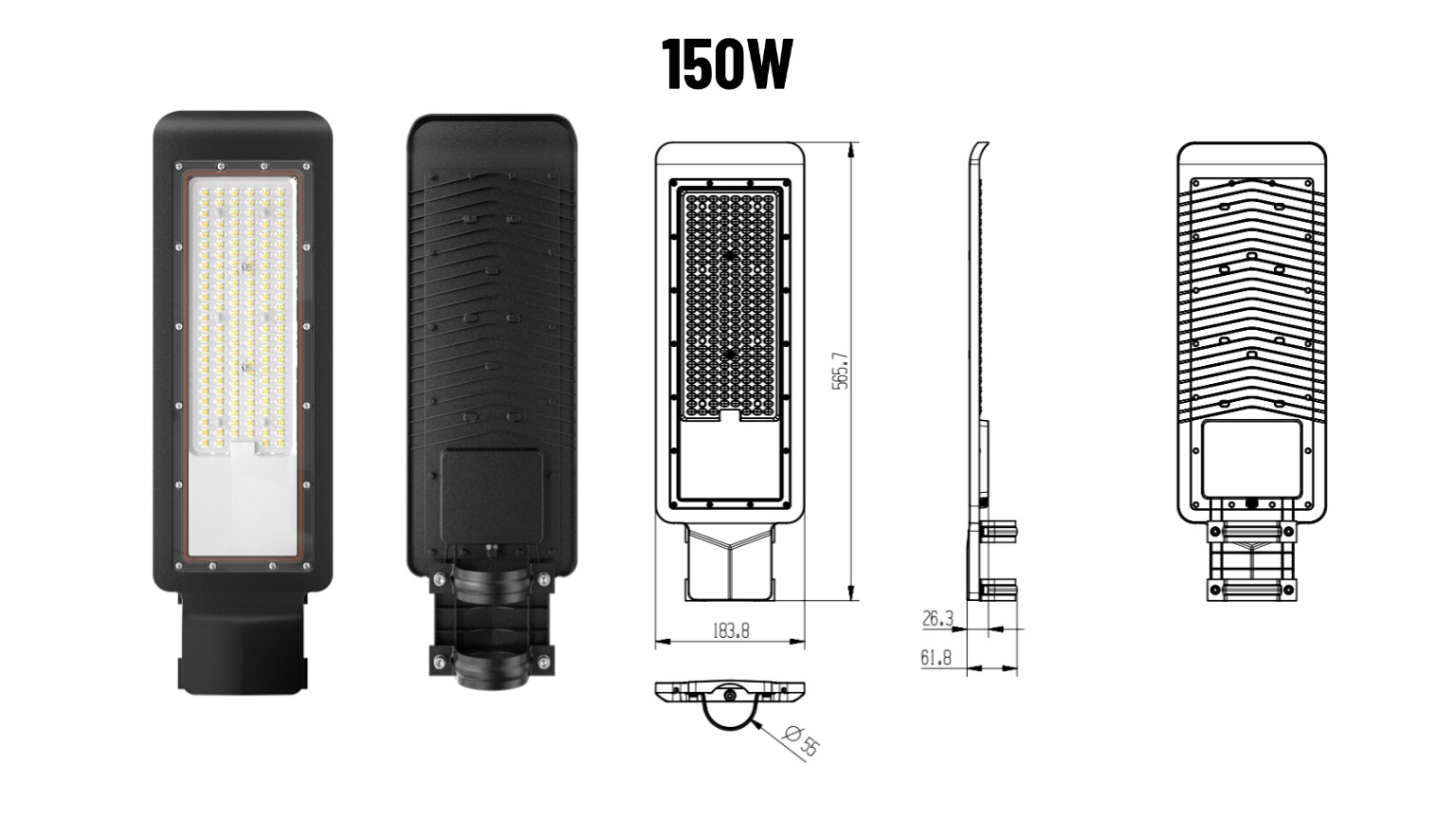 150W led street lamp factory