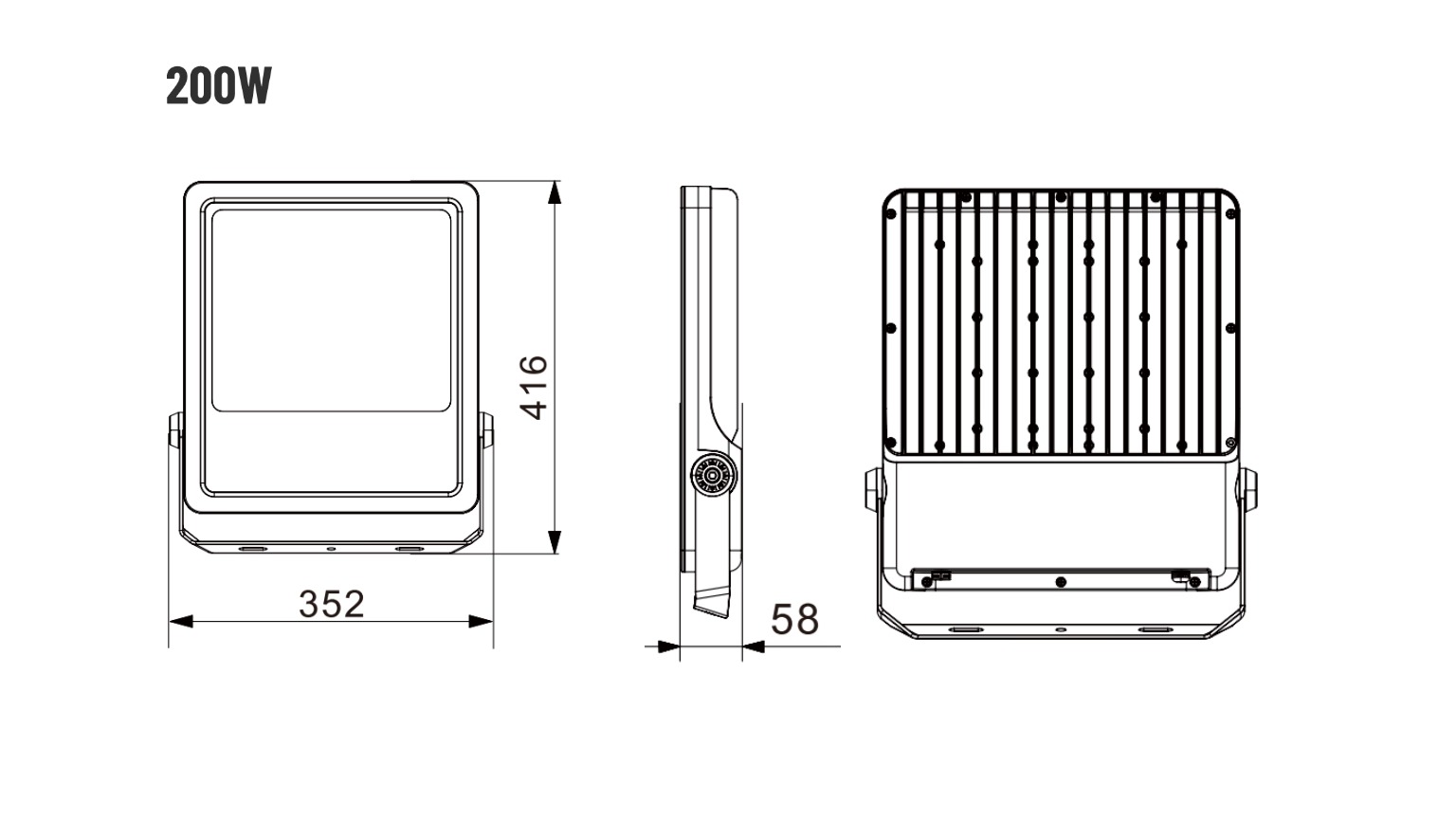 200w flood light