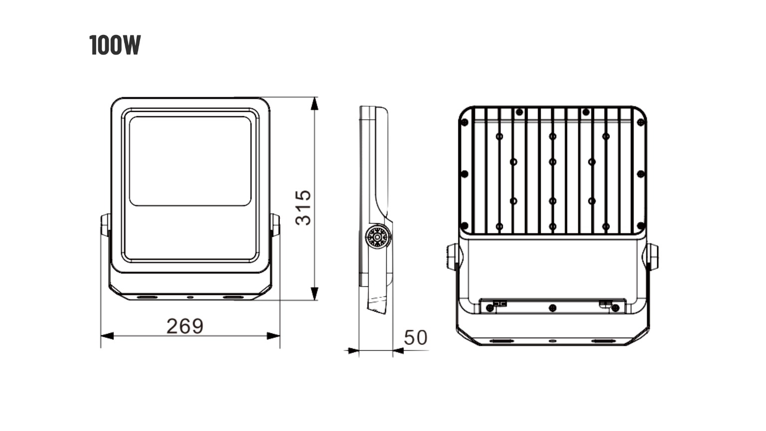 100W flood light
