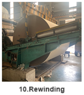 medium paper manufacturing process - rewinding