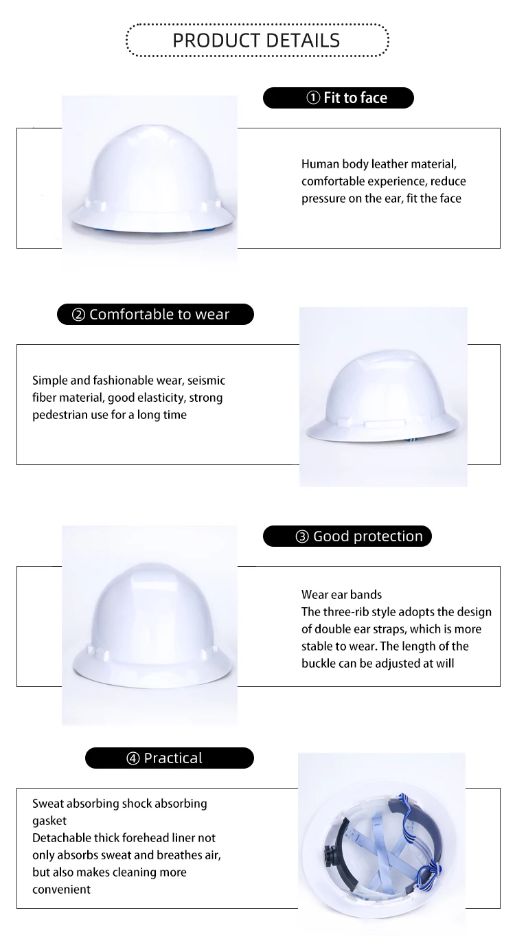 full brim safety helmet