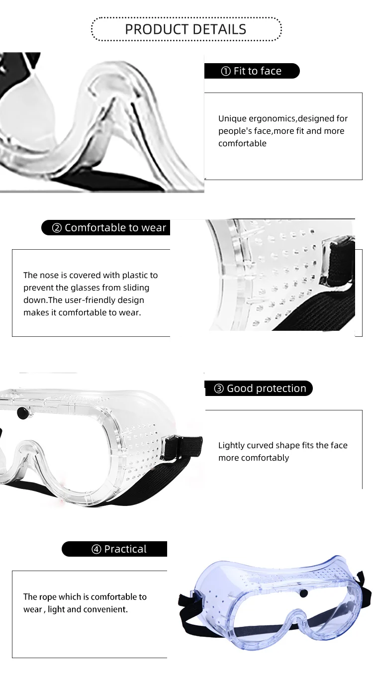 direct vent safety goggles