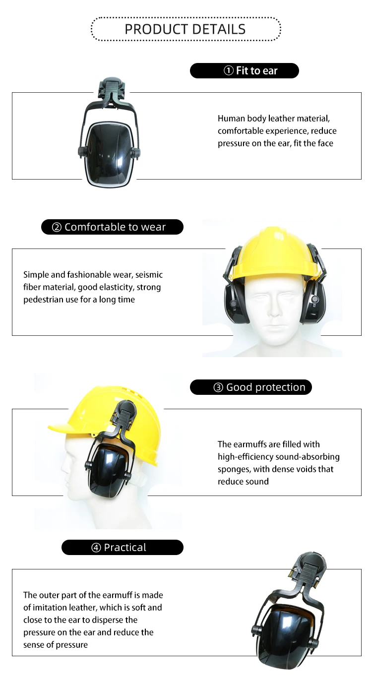 helmet attachable earmuff