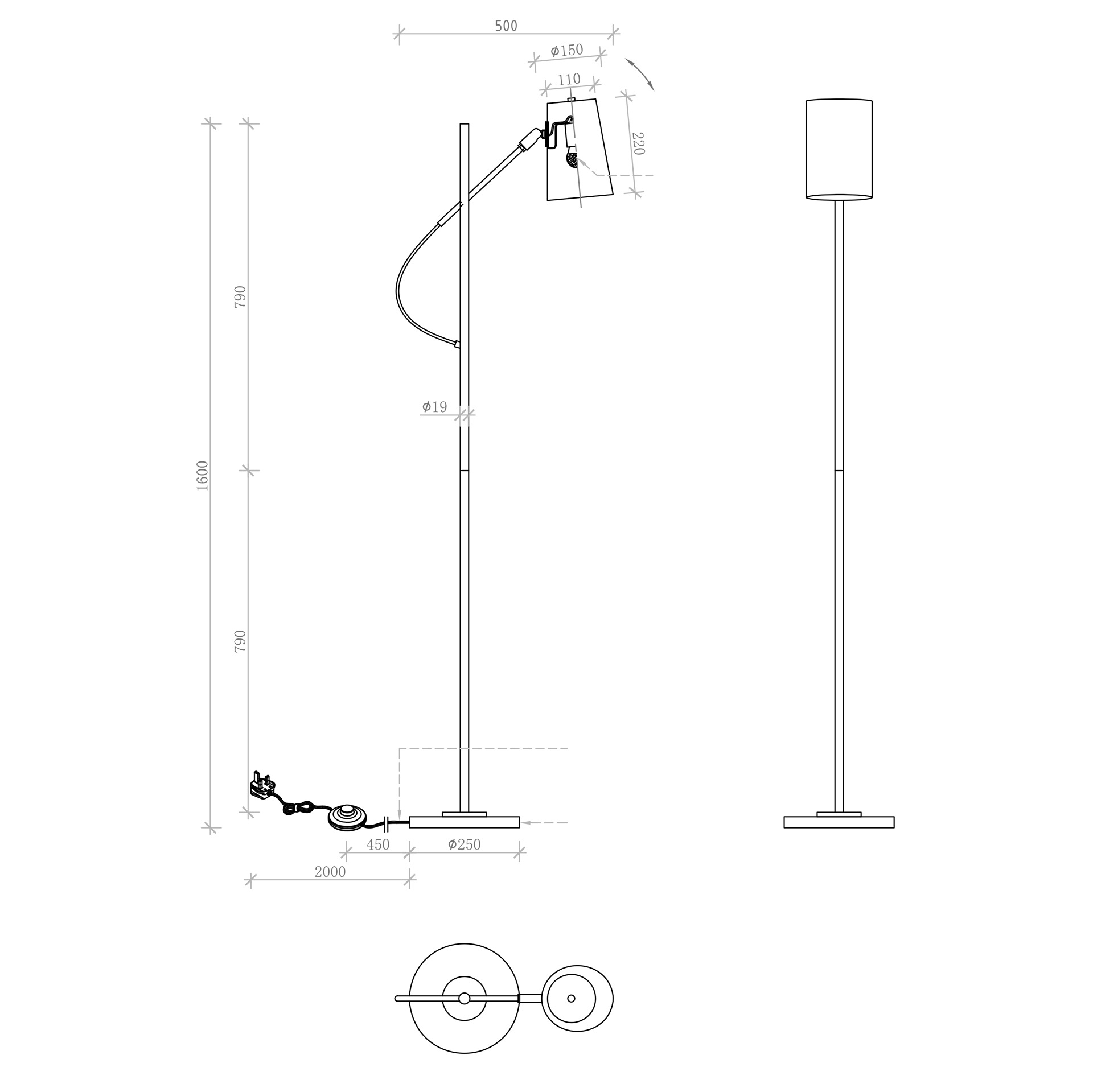 #task light floor lamp  #daylight reading floor lamp  #standard lamp with reading light