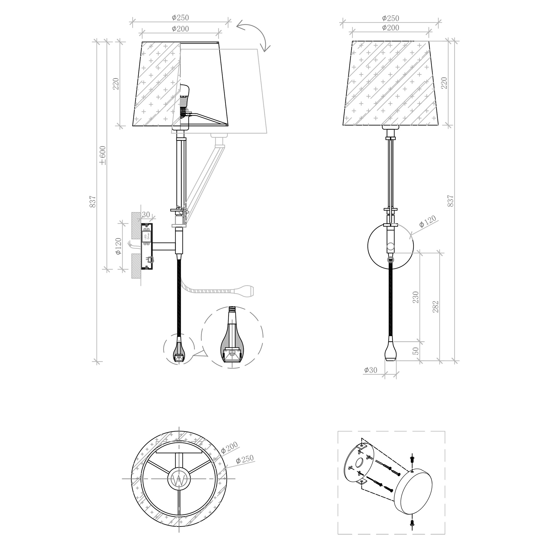 #night lamp in switch board  #chrome wall light  #led light on flexible arm