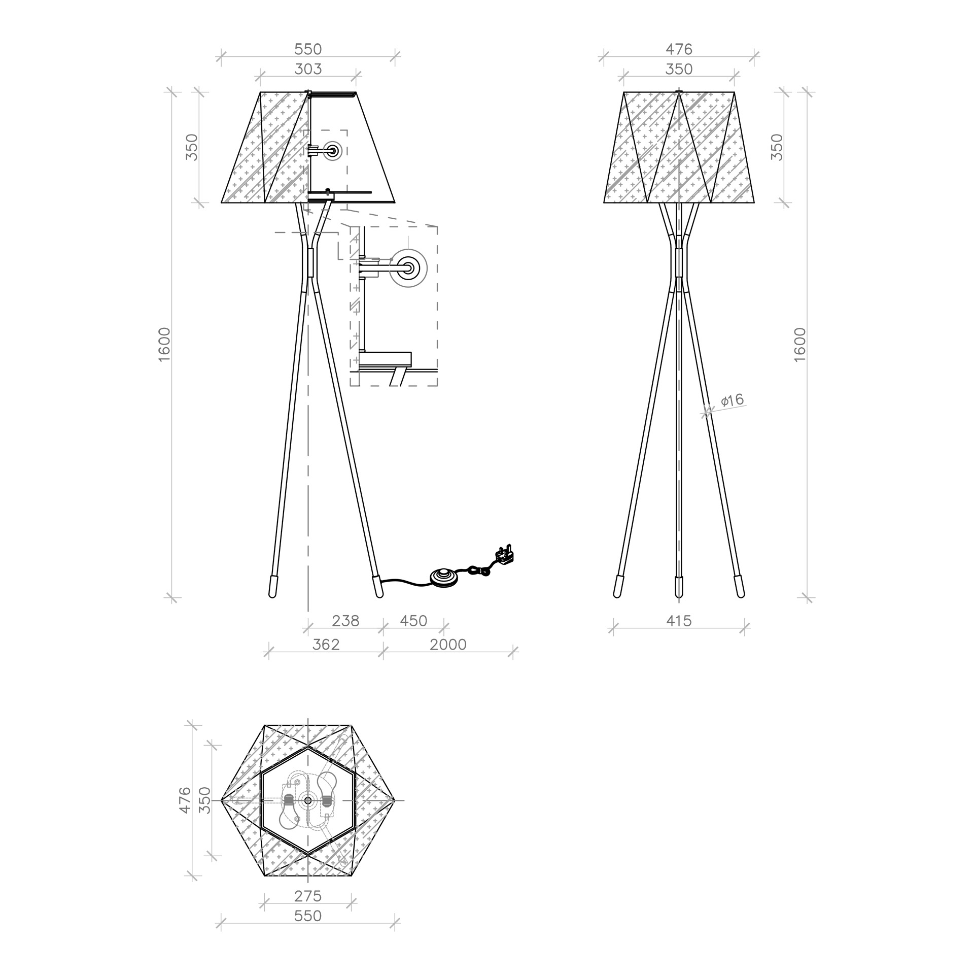 #three legged floor lamp  #hotel floor lamp  #modern floor lamp