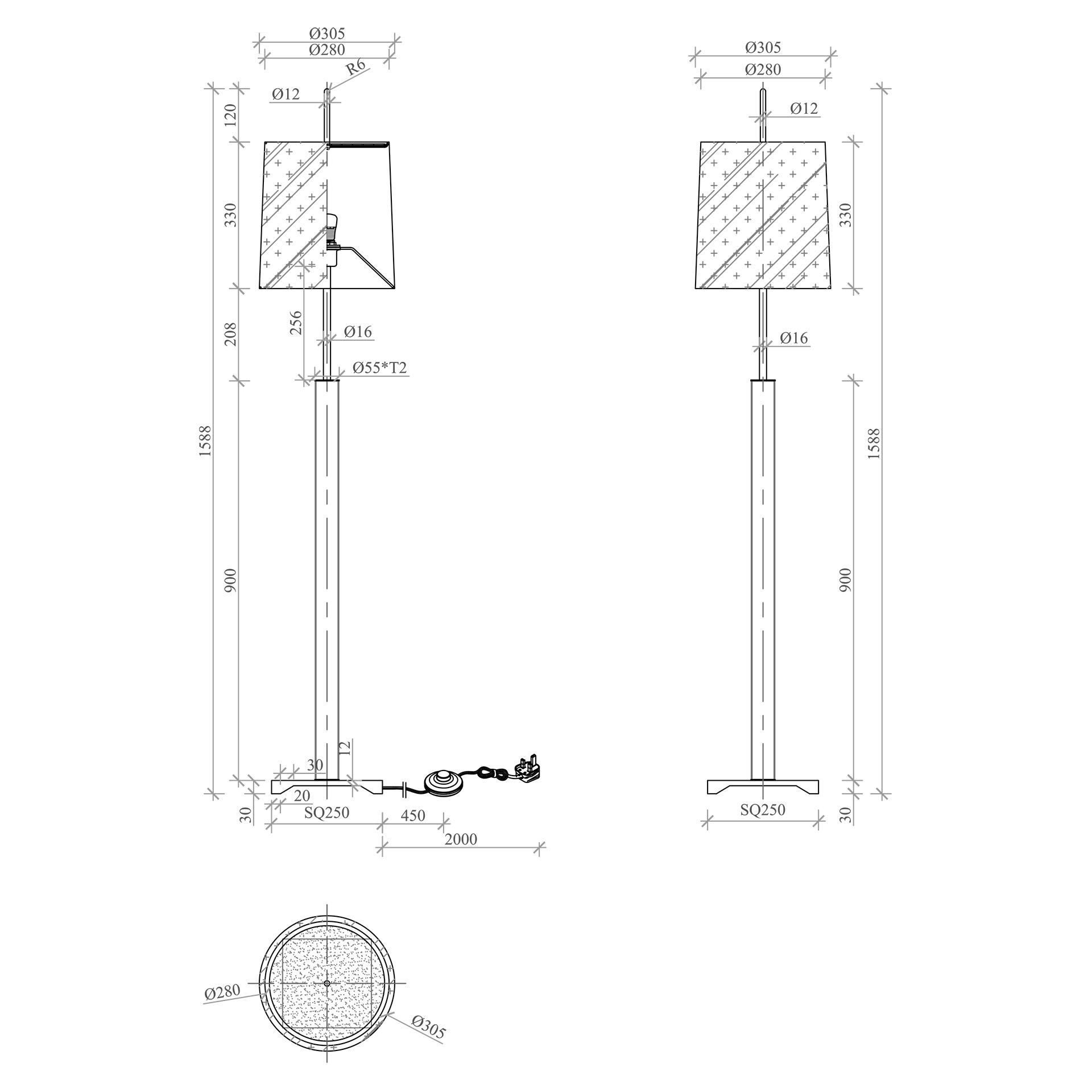 #leather floor lamp #fabric floor lamp #flat floor lamp