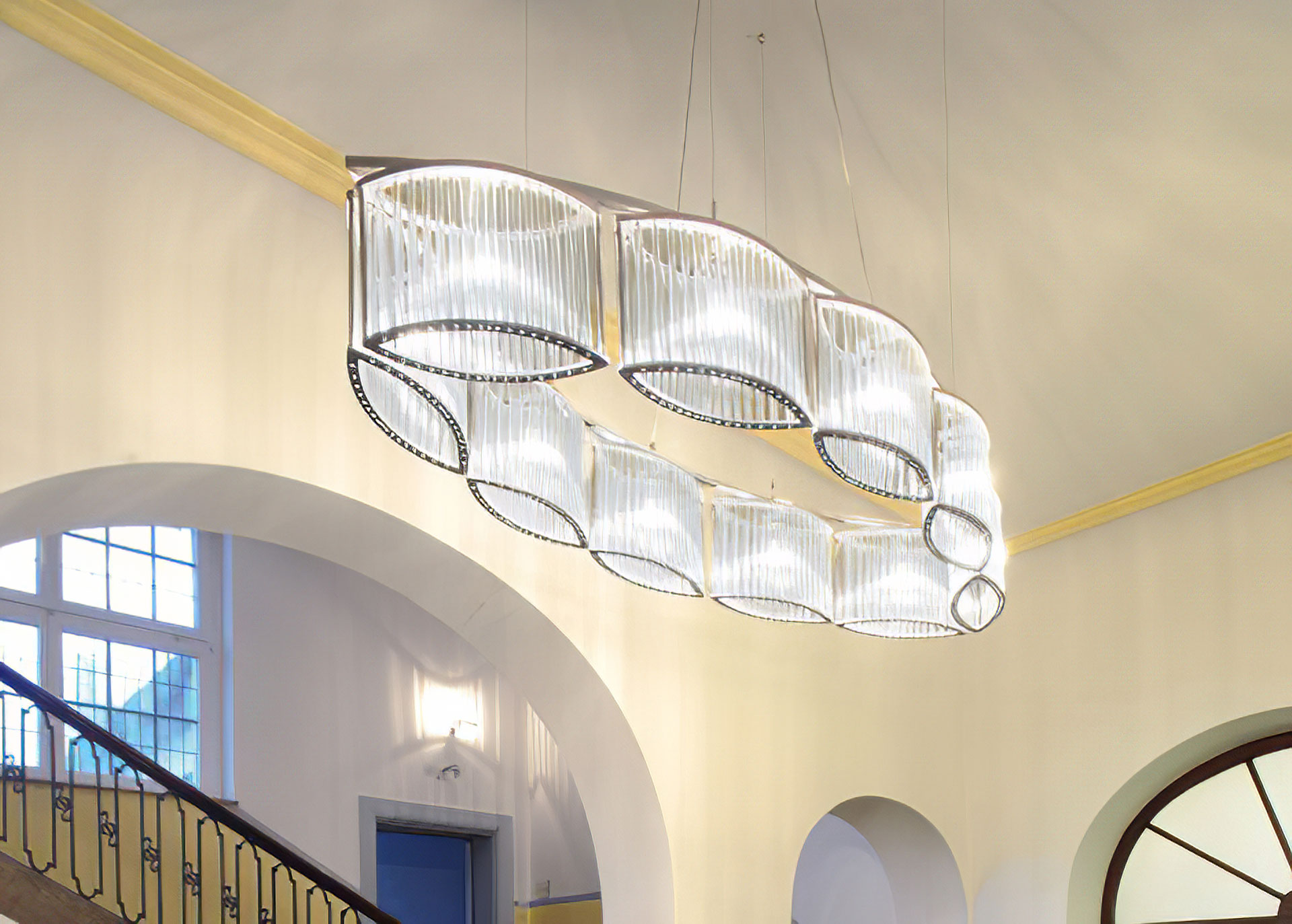 Custom lobby lighting