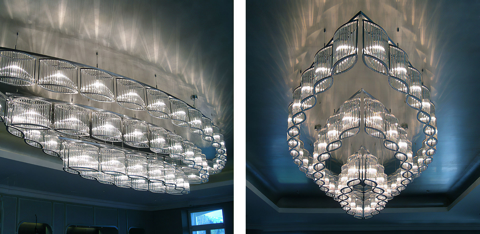 Custom lobby lighting