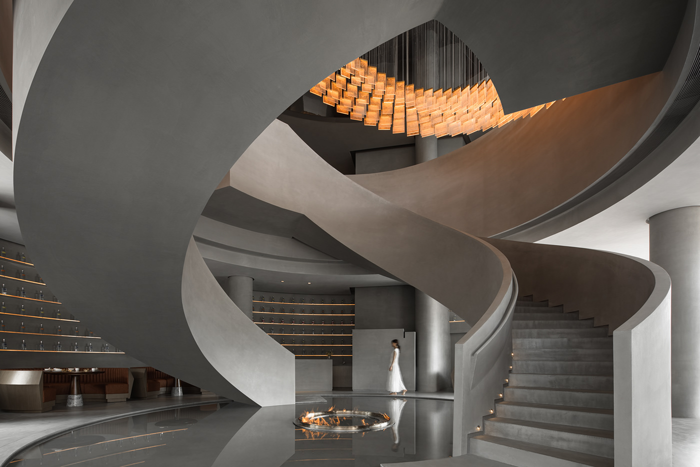Restaurant bespoke lighting