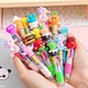 4 Colors Cartoon Animal Ballpen Multicolor Ballpoint Pen Cute Mini Pens Novelty Student Gifts Office School Writing Supplies